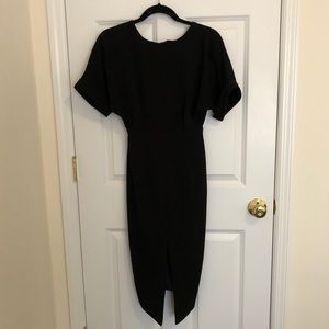 Chic Sleek Black Dress front slit